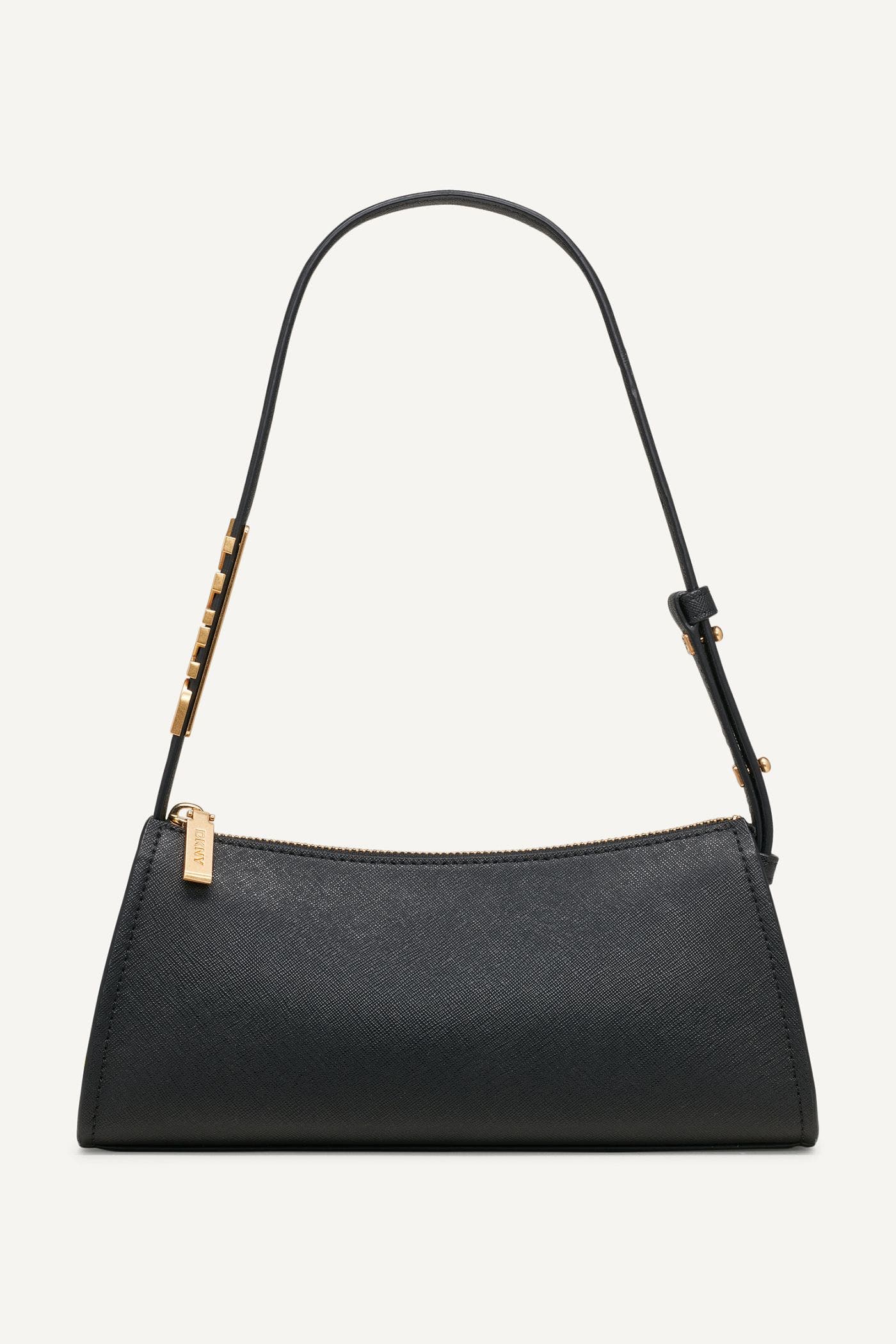DKNY Avril Top-Zip Shoulder Bag, Main, color, Black/Gold
