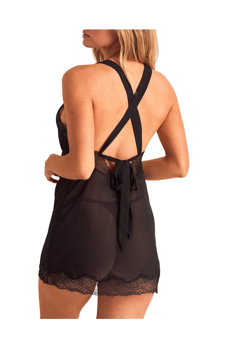 Adore Me Lilitha Slip Lingerie, Alternate, color, Black