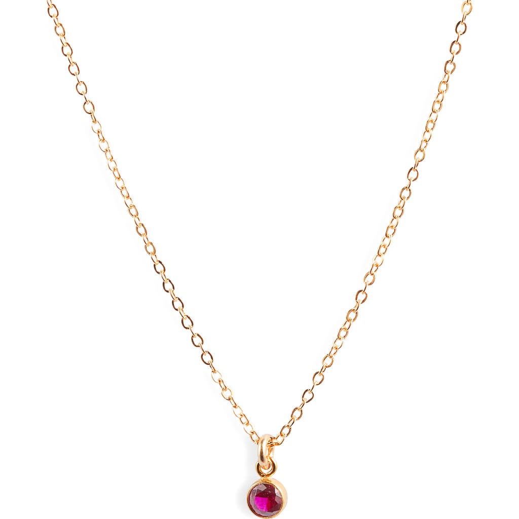 Set & Stones Birthstone Charm Pendant Necklace In Gold