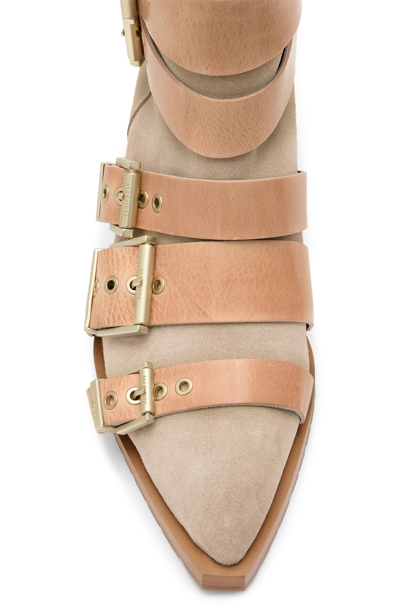 AllSaints Jane Buckle Bootie, Alternate, color, 