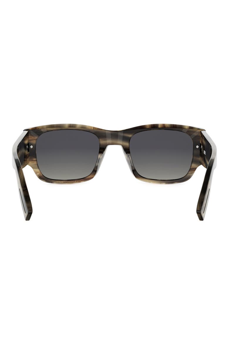 DiorBlackSuit XL S4I 52mm Square Sunglasses, Alternate, color, BROWN HORN / GRADIENT SMOKE