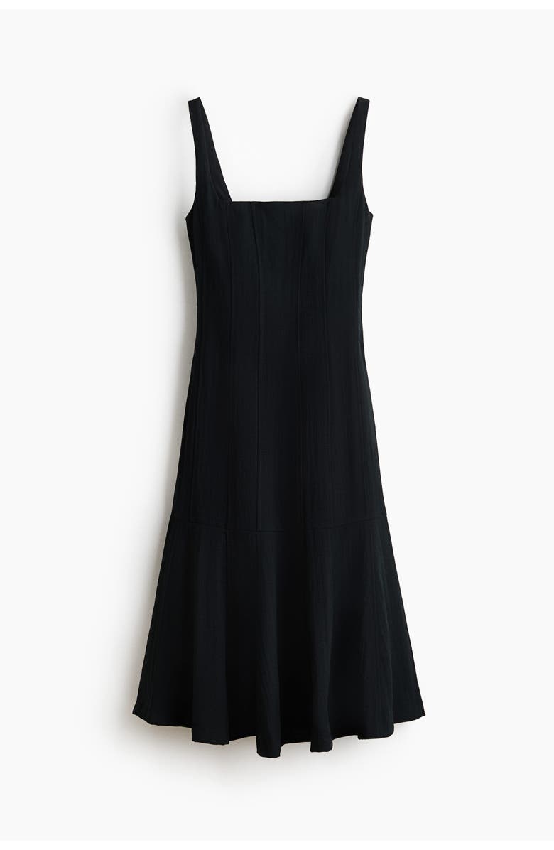 H&M Flared-skirt Midi Dress, Main, color, Black