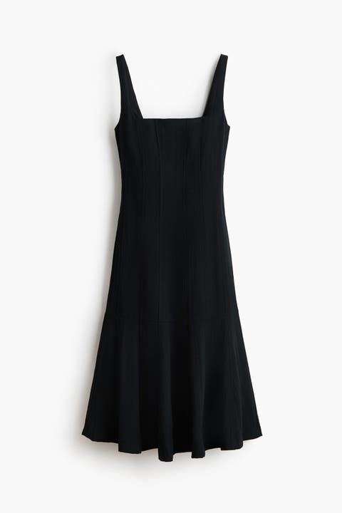 Flared-skirt Midi Dress