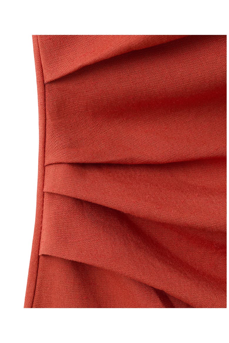 Draped Sleeveless Midi Dress, Alternate, color, ORANGE
