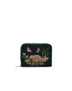 Fable England Hedgehog Velvet Embroidered Small Wallet