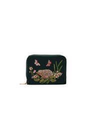 Fable England Hedgehog Velvet Embroidered Small Wallet