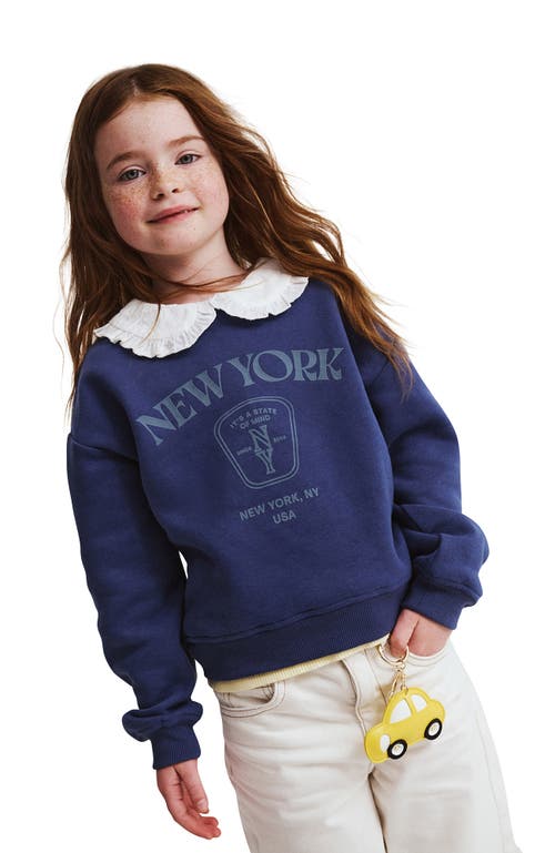Cotton On Kids Kid's Daisy Fleece Crew In Blue