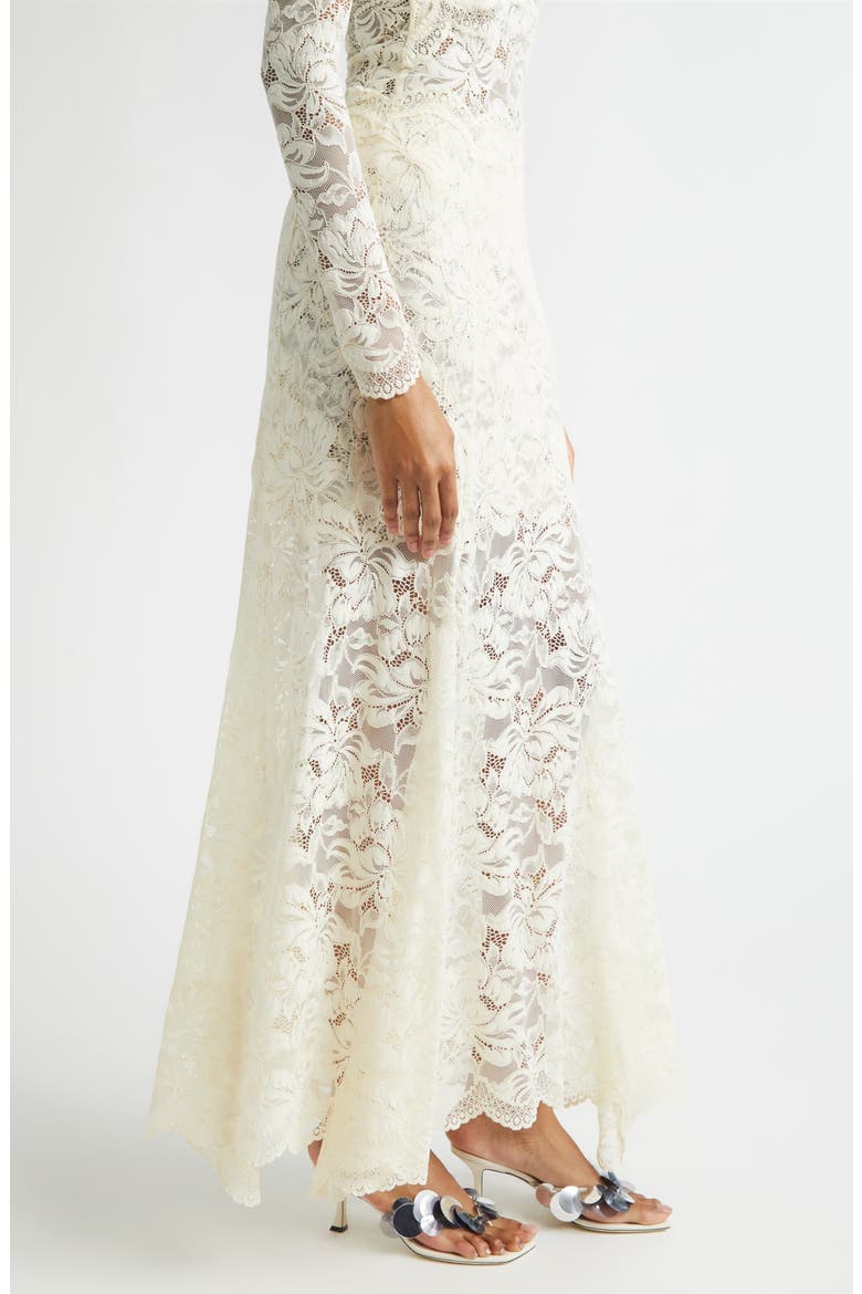 Scalloped Lace Maxi Skirt, Alternate, color, IVORY