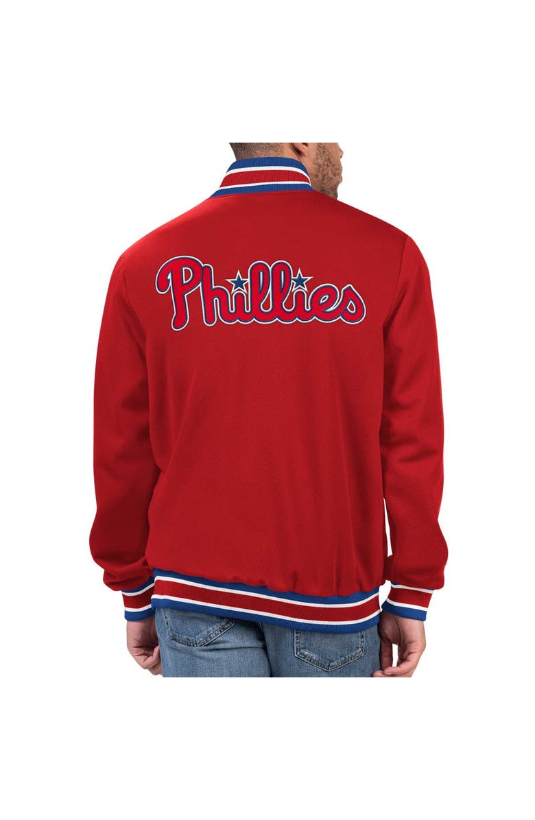 STARTER Men's Starter Red Philadelphia Phillies Secret Weapon Full-Snap Jacket, Alternate, color, 