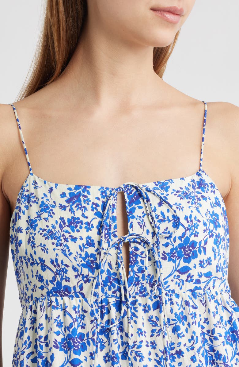 Rails Mica Print Cotton Blend Tiered Maxi Sundress, Alternate, color, Blue Marguerite