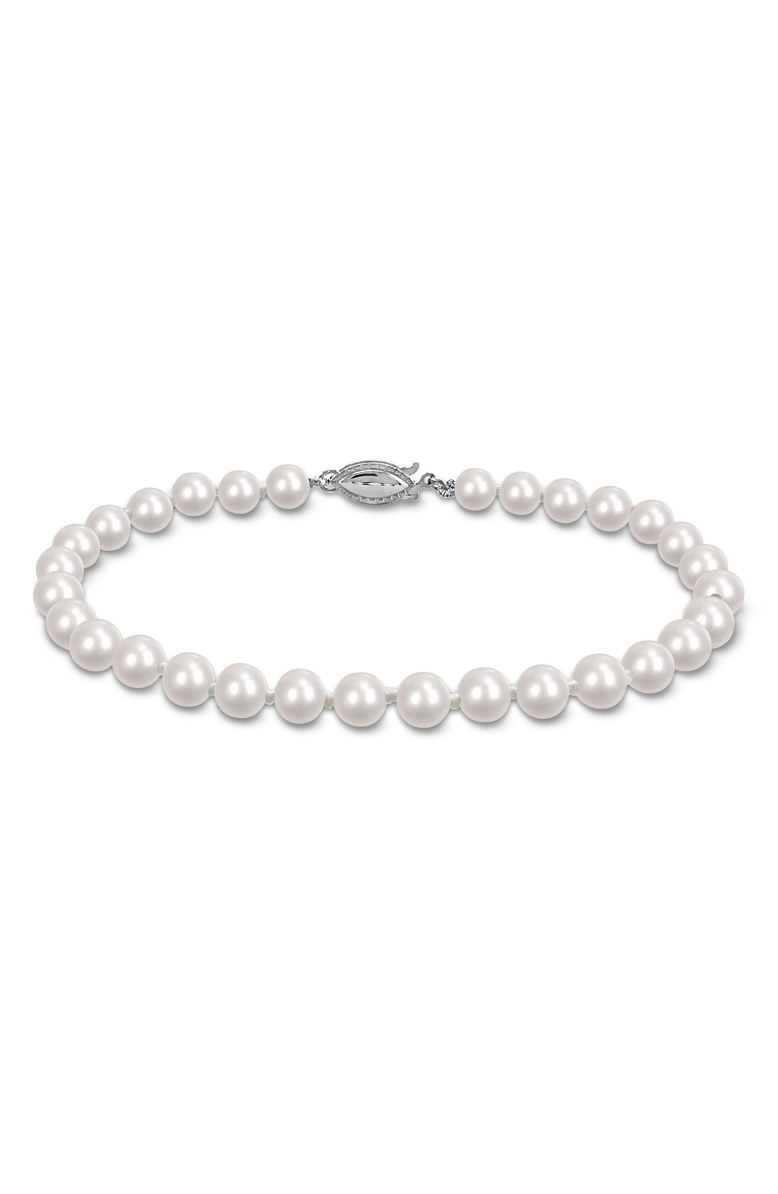 DELMAR 5-5.5mm Cultured Freshwater Pearl Bracelet