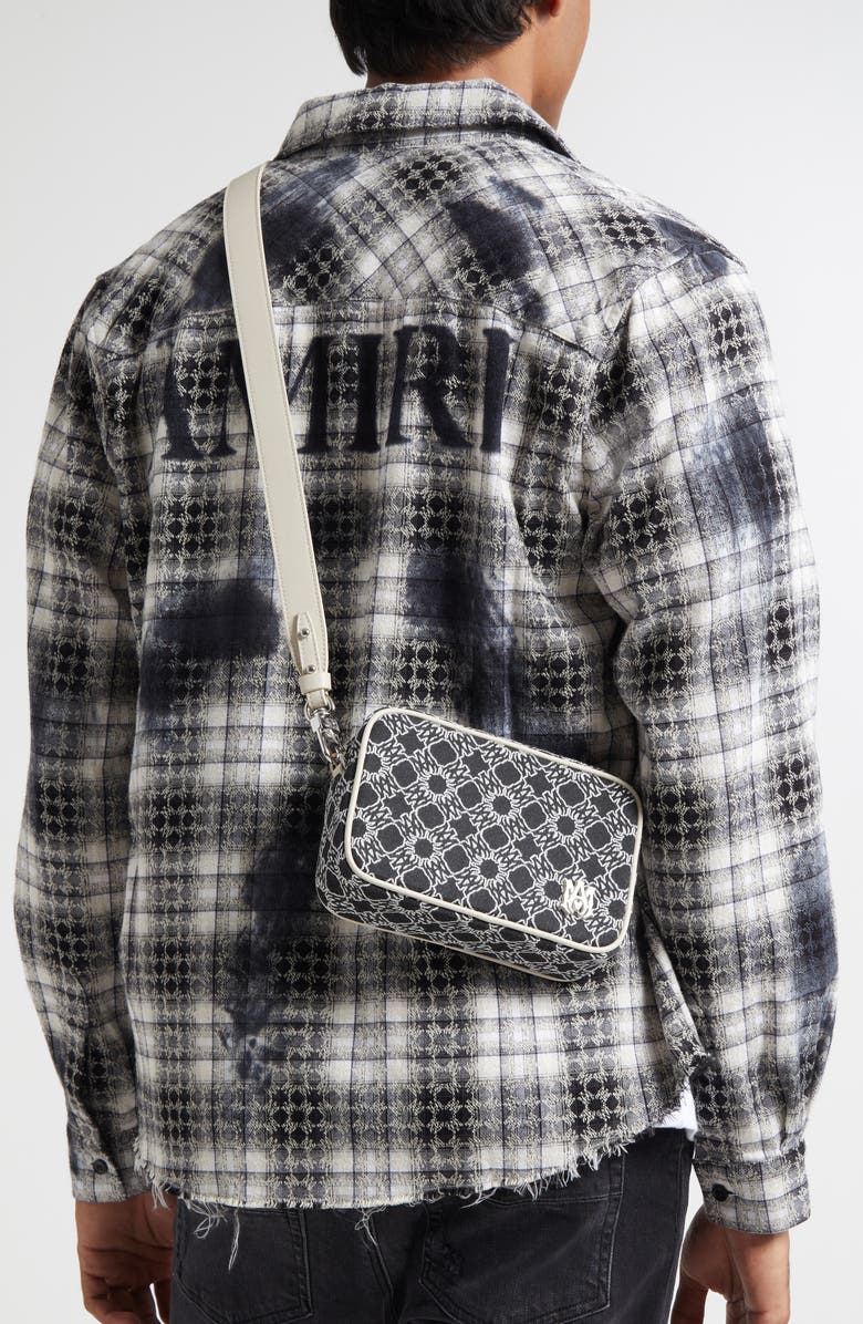 AMIRI MA Quad Denim Camera Bag, Alternate, color, Black