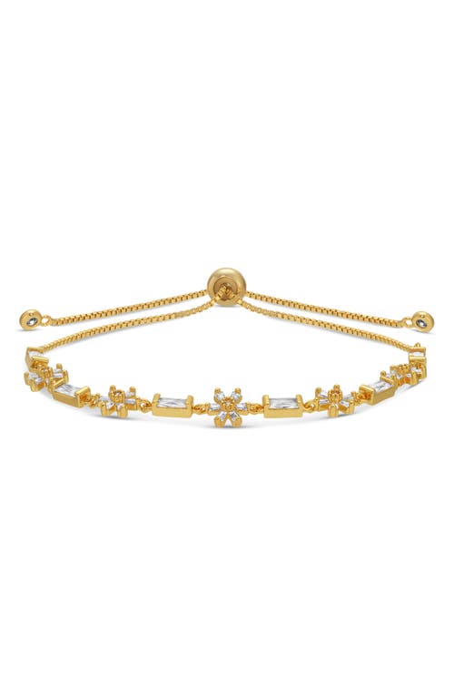 Eye Candy Los Angeles Alba Set Of 2 Cubic Zirconia Bolo Bracelets In Gold