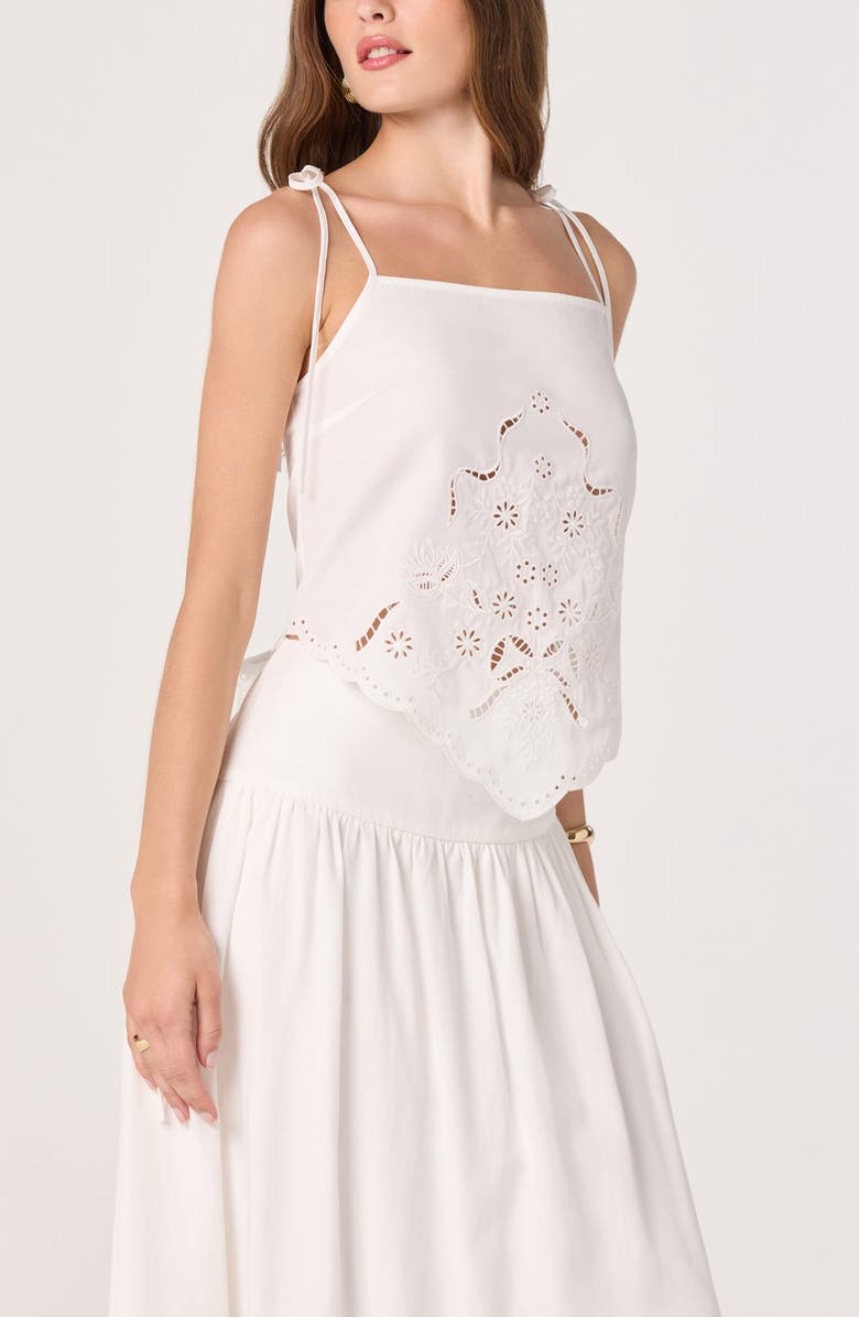 ASTR the Label Stevie Eyelet Embroidery Camisole, Alternate, color, White