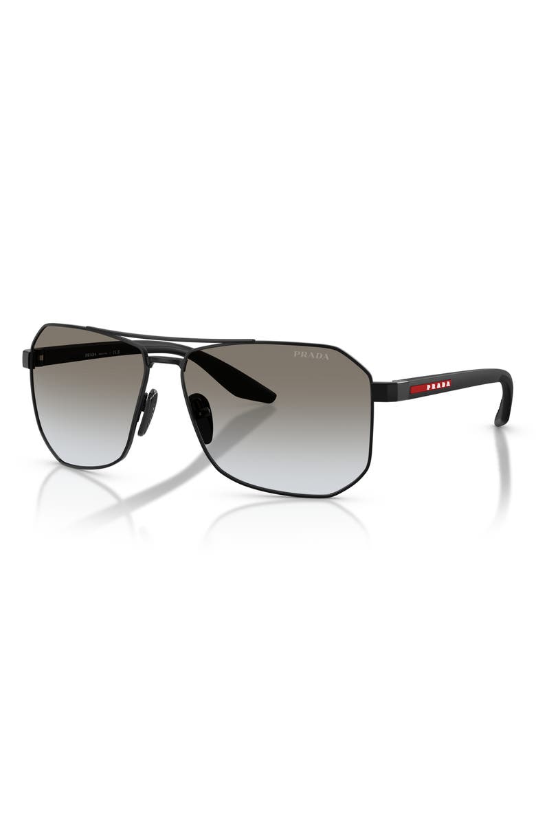 Prada Linea Rossa 62mm Gradient Pilot Sunglasses, Alternate, color,