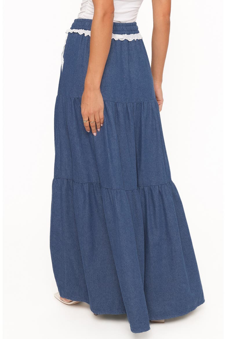 Scout Tiered Maxi Skirt, Alternate, color, MEDIUM WASH