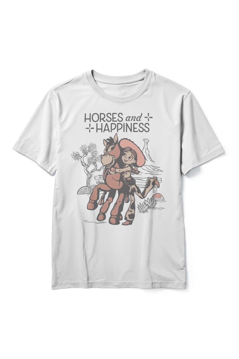 Boys' Horses And Happiness T-Shirt, Alternate, color, White