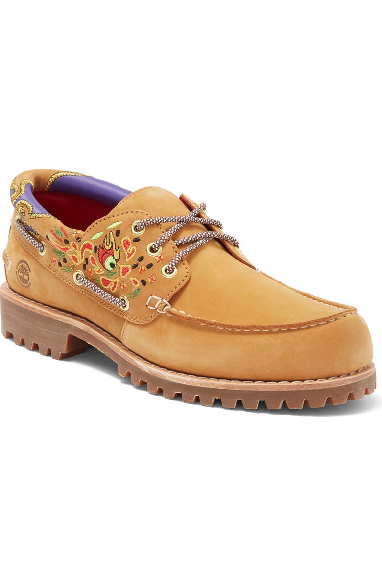Timberland x CLOT Embroidered Lug Sole Boat Shoe, Main, color,