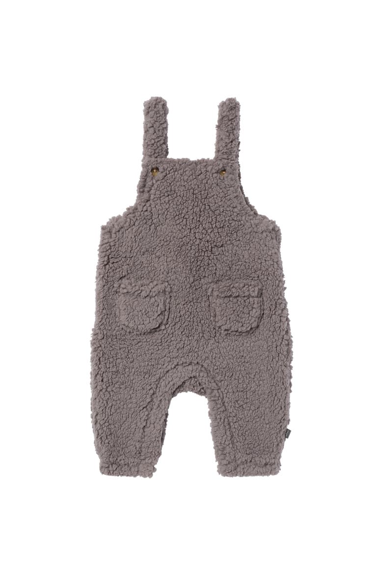 Microplush Overall & Shirt Set, Alternate, color, Medium Gray