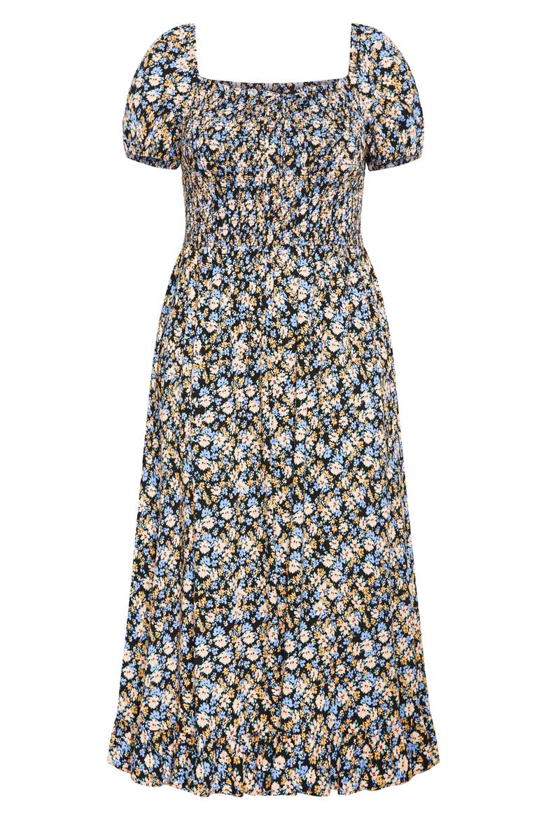 Emilee Floral Smocked Maxi Dress, Alternate, color, POWDER PETAL