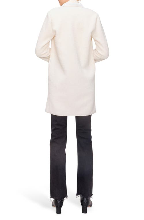 Melloday Faux Shearling Coat In White