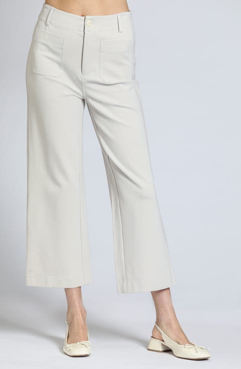 Ponte Wide Leg Crop Pants