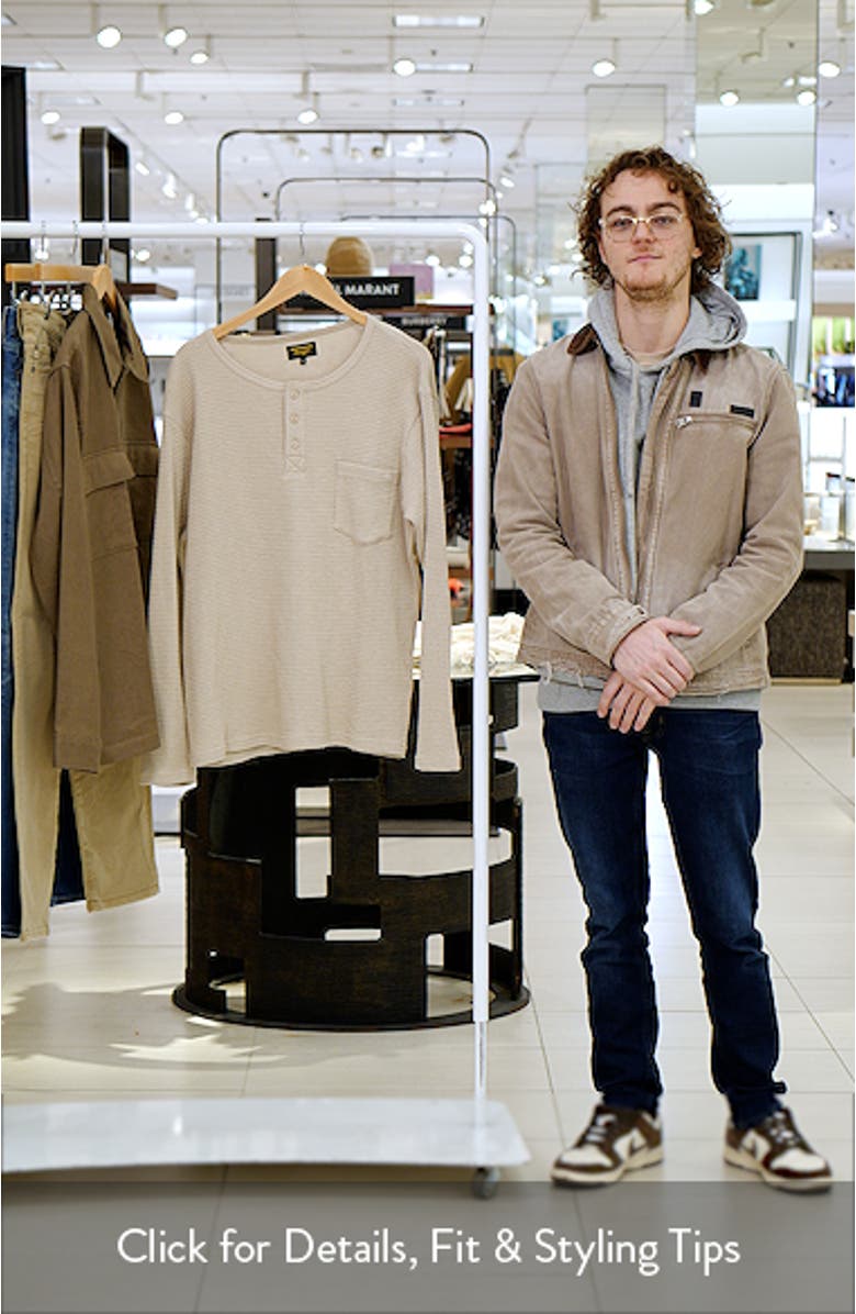 Sawpit Long Sleeve Cotton Thermal Henley, sales video thumbnail