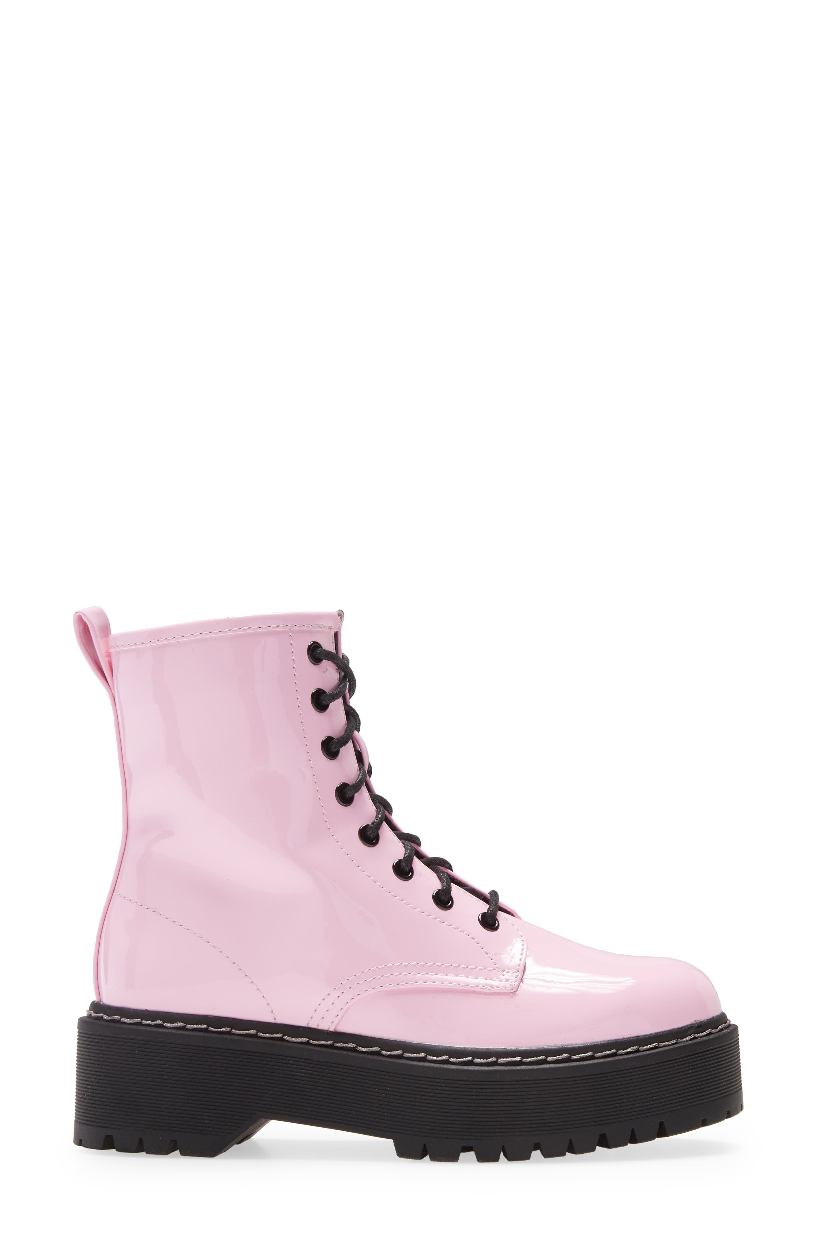 Betty Lace-Up Boot, Alternate, color, PINK PATENT