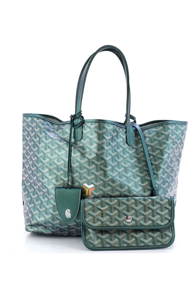 Pre-Owned Goyard Saint Louis Tote Iridescent Coated Canvas PM, Alternate, color, Green