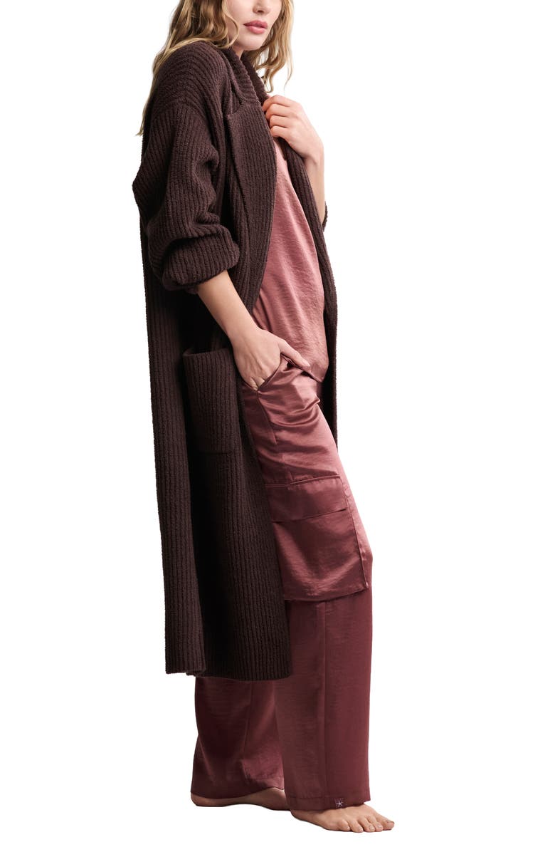 Barefoot Dreams<sup>®</sup> CozyChic<sup>®</sup> Rib Longline Cardigan, Alternate, color, Umber