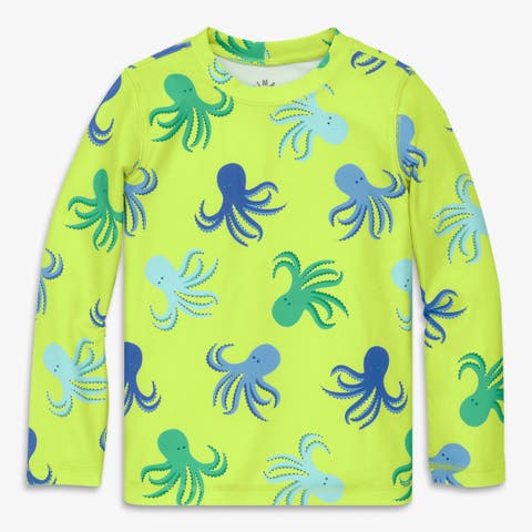 Kids Long Sleeve Rash Guard In Ocean Pals (Toddler, Little Kid, Big Kid)