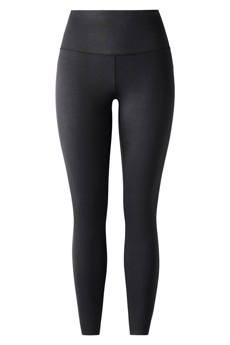 Shimmer Ankle Leggings, Alternate, color, PURE BLACK
