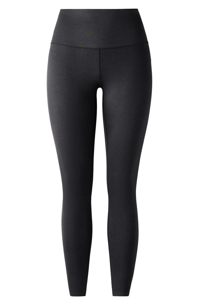 Rhone Shimmer Ankle Leggings, Alternate, color, Pure Black