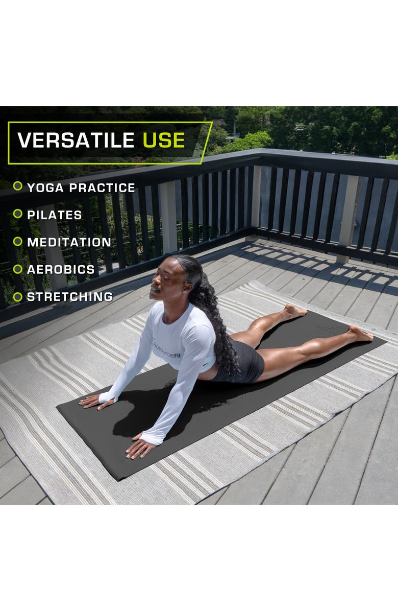 ProsourceFit Classic Yoga Mat 1/8-in, Alternate, color, Black