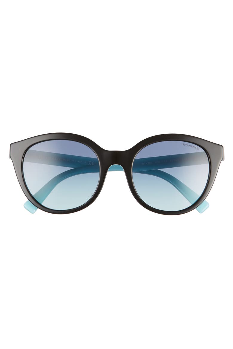 52mm Gradient Cat Eye Sunglasses, Alternate, color, BLACK/ AZURE GRADIENT BLUE