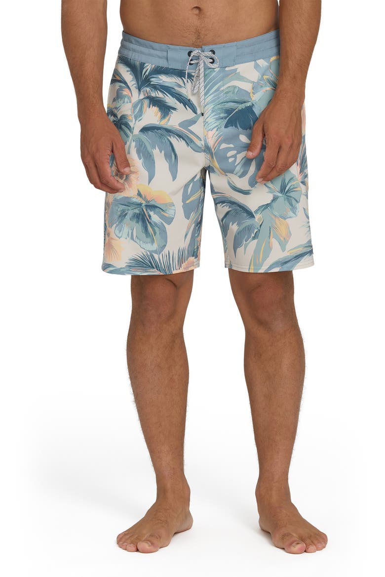 Sundays Print Swim Shorts, Main, color, BLUE HORIZON