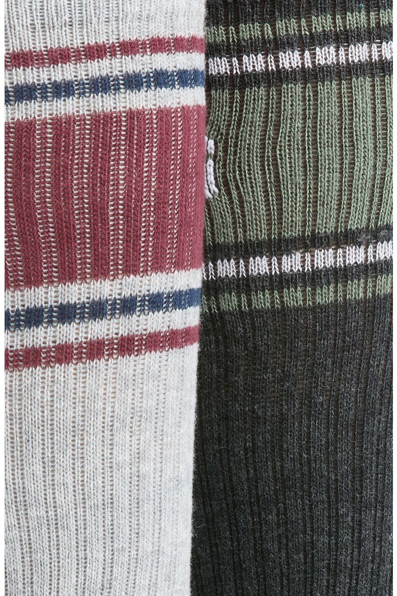 Josias 2-Pack Varsity Crew Socks, Alternate, color, WILD GRAPE / GREEN STONE