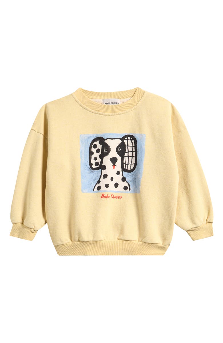 Bobo Choses Kids' Van Dog Sweatshirt, Main, color, Yellow