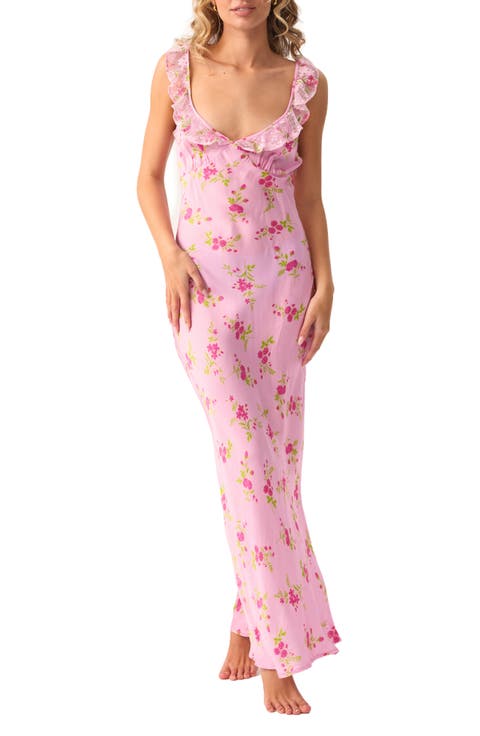 Beth Floral Cover-Up Maxi Dress