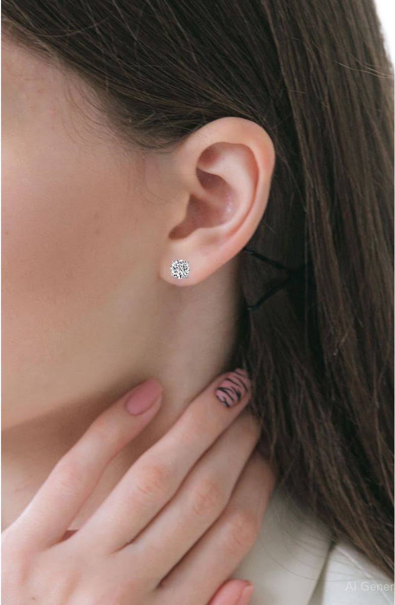 Bliss Diamond 2 1/4 Ct T.W. Round Cut Diamond Studs Lab Grown 14k Gold, Alternate, color,