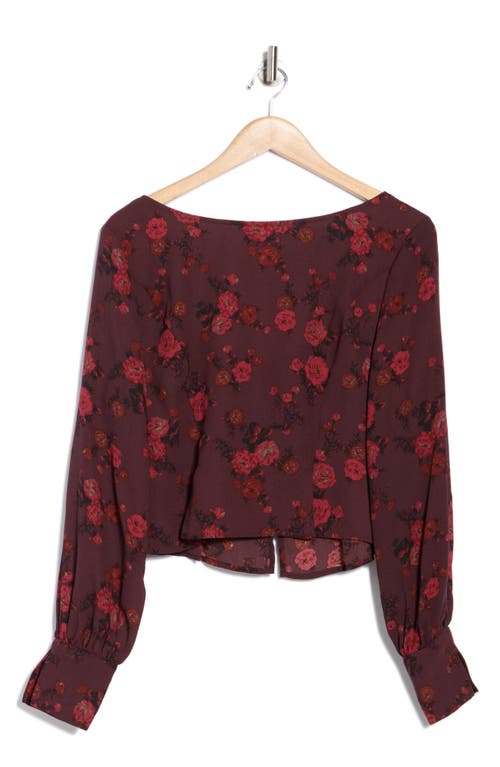 Leith Tie Front Crepe Long Sleeve Top