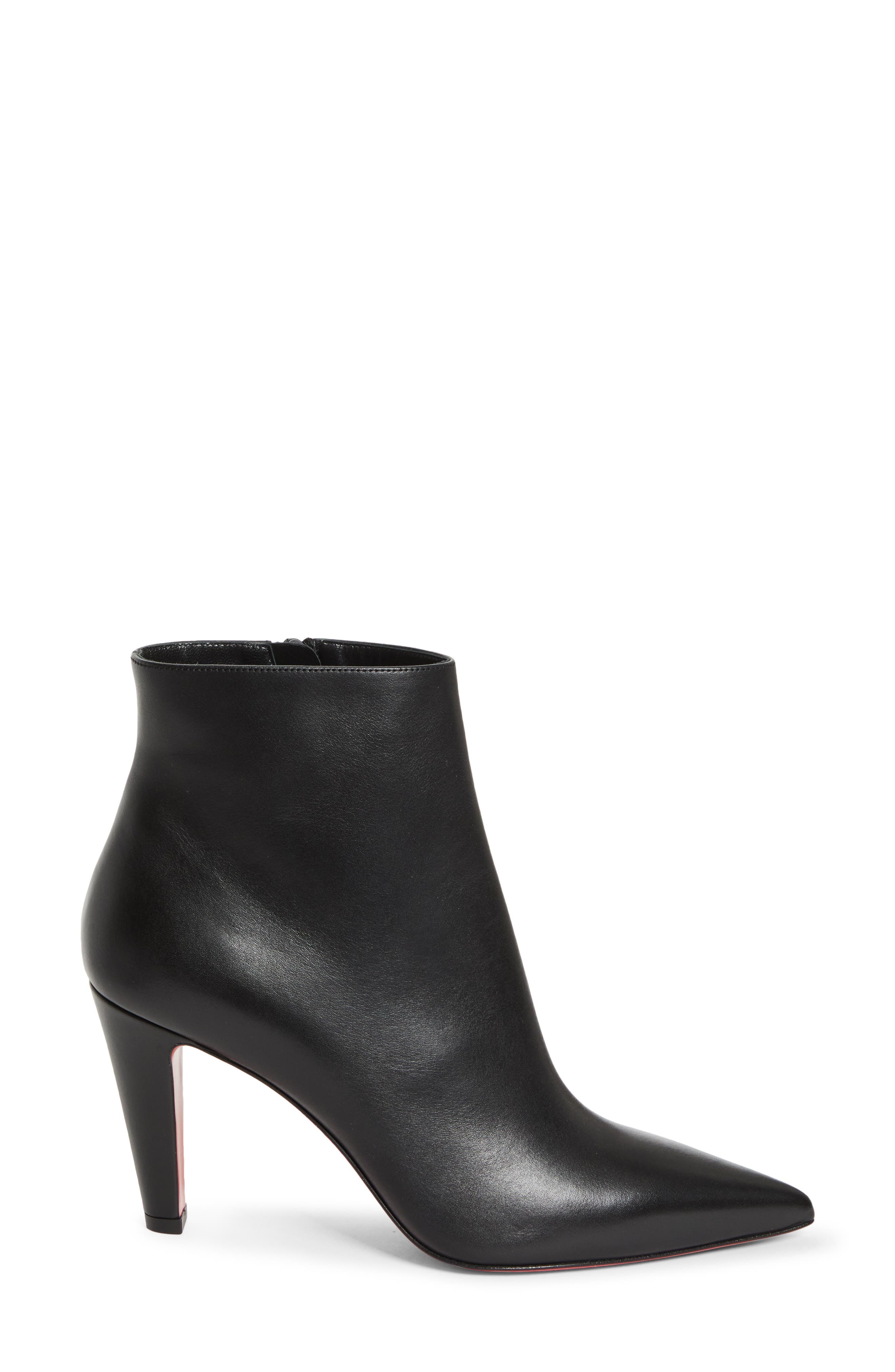 Christian Louboutin Vibella Pointed Toe Bootie, Alternate, color, Black
