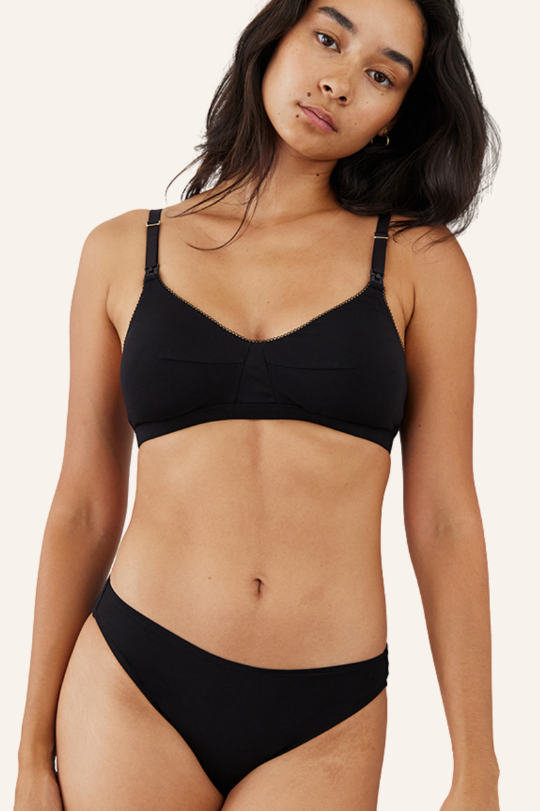 Luxe Nursing Bra, Alternate, color, Black