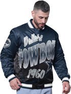 STARTER Men's Starter Navy Dallas Cowboys Pass Rush Varsity Full-Snap Jacket