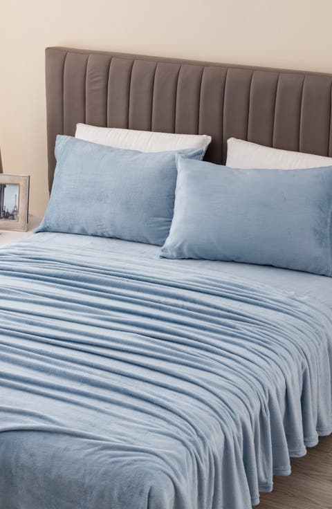 Solid Plush Velour Sheet Set