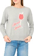 CeCe Aperol Spritz Jacquard Sweater