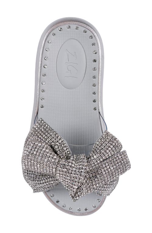 Zigi Cassinella Embellished Sandal In Silver/clear