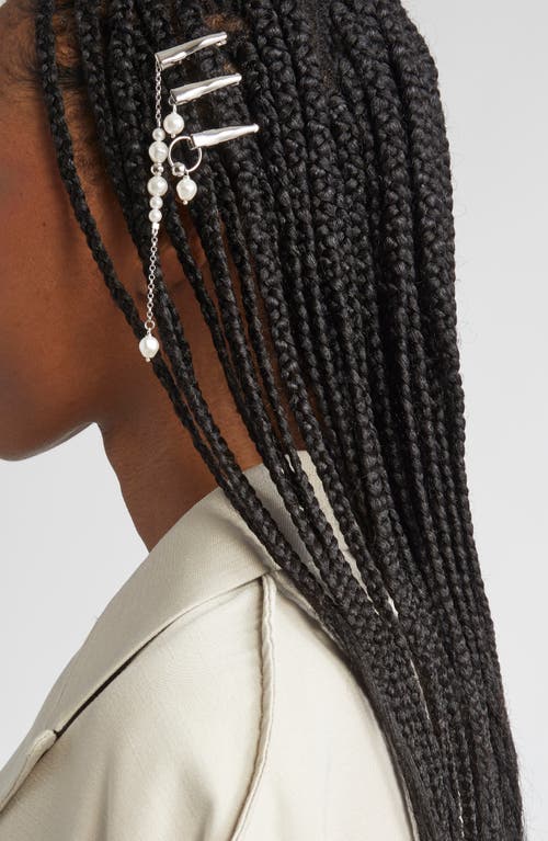 Shop Justine Clenquet 3-pack Yoko Imitation Pearl Hair Clips