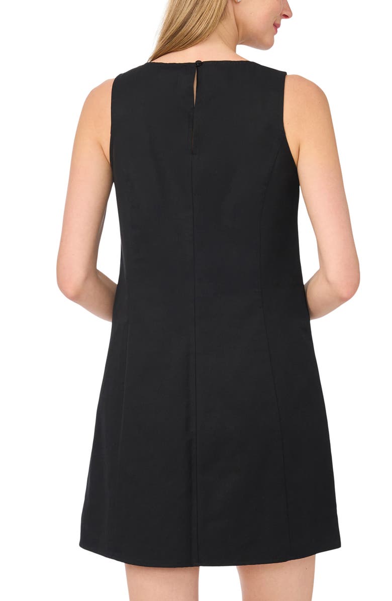 Ted Baker Sleeveless Cotton Blend Sheath Dress, Alternate, color, Rich Black