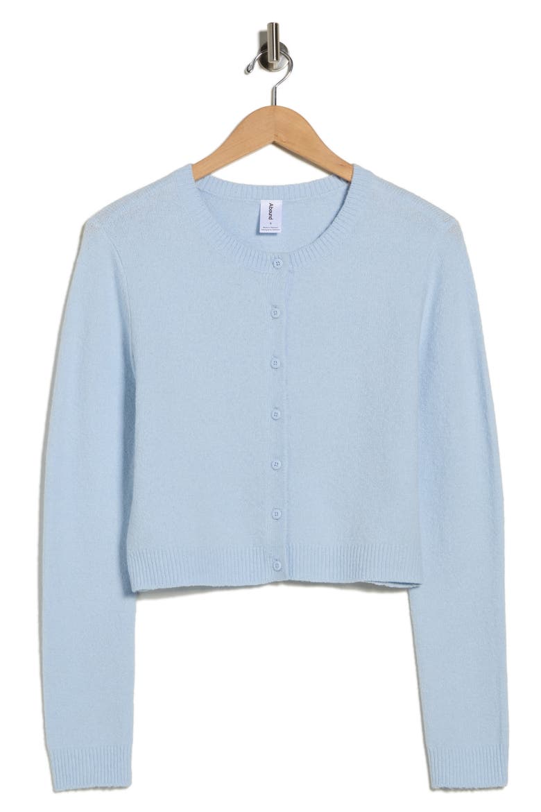 Classic Crewneck Cardigan, Alternate, color, BLUE BIRD